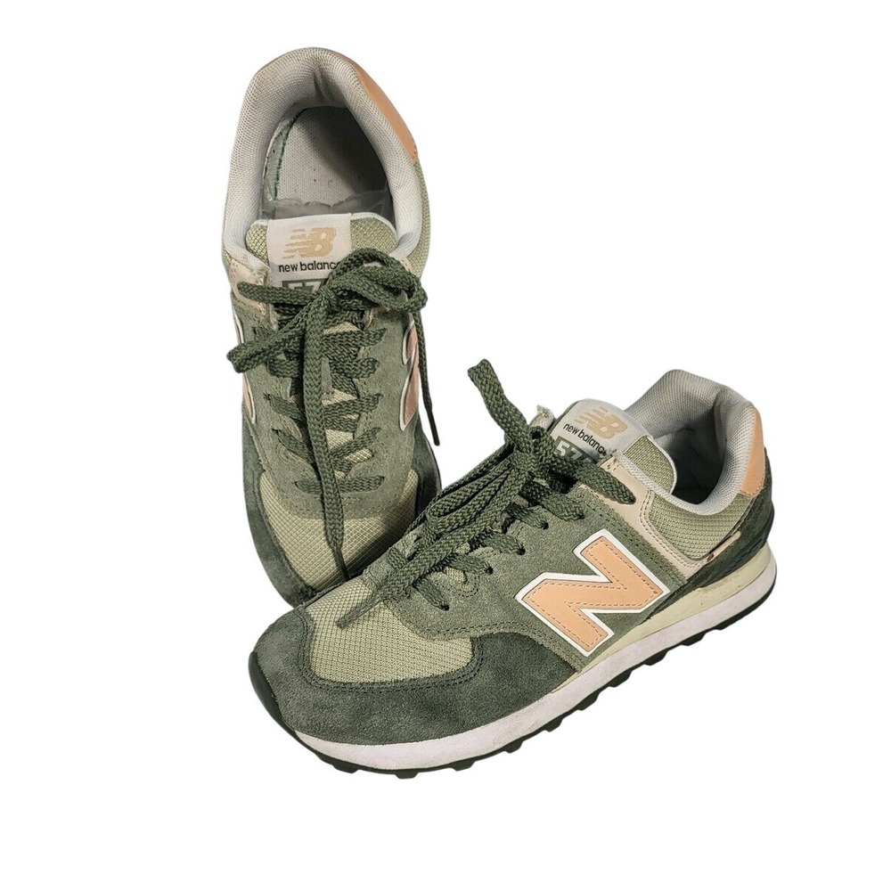 New Balance Green and Peach Athletic Shoes